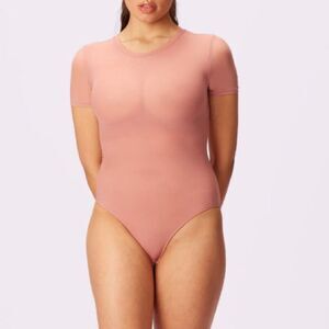 Parade Nude Silky 2 Layers Mesh Sheer Support Breathable Second Skin Bodysuit M